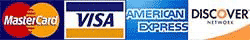 MasterCard, Visa, American Express, Discover